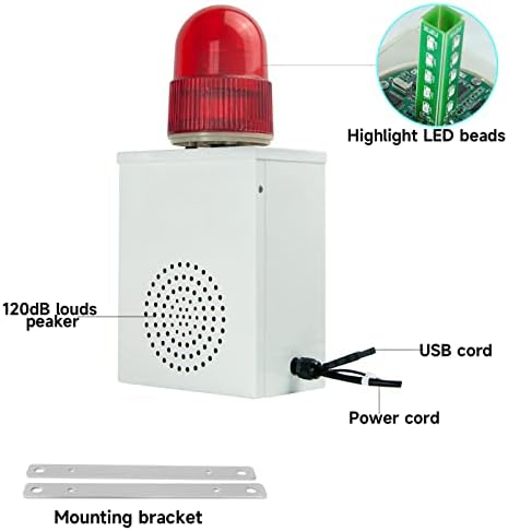 Sirene de alarme industrial 120db sirene liderou o estroboscópio de aviso luz ip54 sirene de segurança ao ar livre à prova