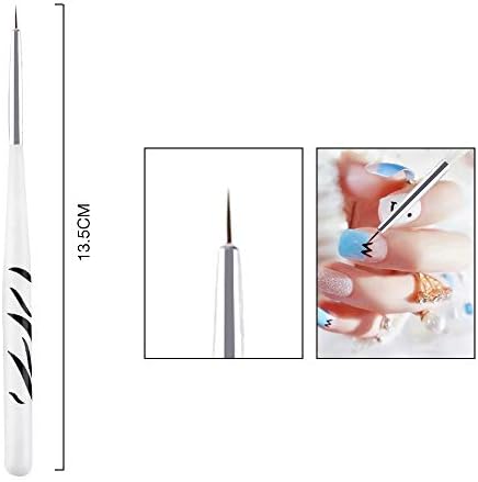 Wxbdd 8pcs impressão de unhas caneta acrílica escrivante de pincel de escova de gel de gel de manicure pincel de manicure conjunto de pincel de unhas
