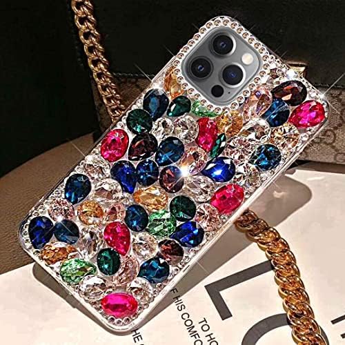 Caso para iPhone 13 Pro Max Diamond Case, 3D Made Bling Bling Rhinestone Diamonds Luxury Sparkle sparkle shonstones case