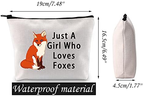 Jniap Fox Bag Cosmetic Fox Amante Presente adora raposas bolsa de maquiagem Fox Animal Viagem Bolsa