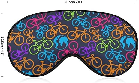 Bicicleta e padrão de terra Máscara de olho impressa no sono Tampa de olhos macios com cinta ajustável Eyeshade de viagem Nap para homens Mulheres