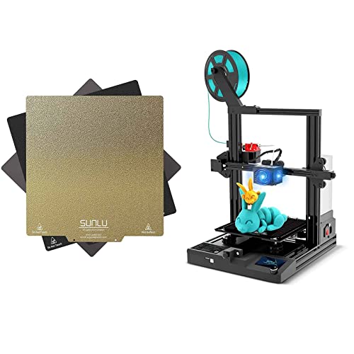 Superfície texturizada de construção magnética SUNLU PEI, impressora T3 FDM 3D, folha de pei fosco de ouro para impressoras