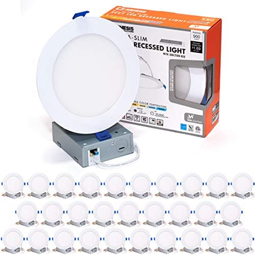 MW de 6 polegadas desnecessárias 5 temperatura de cor selecionável Ultra-Slim Led Downlight com acabamento plano liso