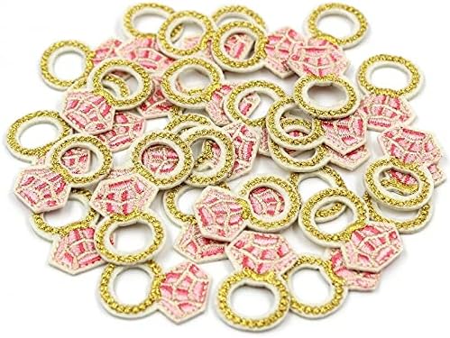 10pcs anel de diamante Ring Patch em adesivos de bordados costurará casacos sapatos de vestido chapéus de tecido de tecido