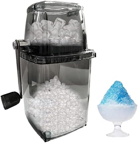 Yimin Ice Crusher - Máquina de triturador de gelo da manivela para casa | Máquina de gelo portátil com lâminas de aço inoxidável para cones de neve, margaritas, coquetéis, orgânicos