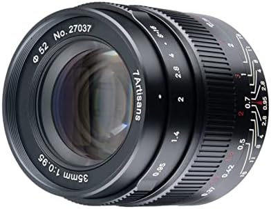7artisans 35mm f0.95 Lente fixa manual de lente APS-C de abertura grande para Panasonic/Olympus M4/3 Mft Mount Mirrorless Camera