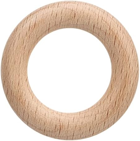 Anéis de madeira, coloração fácil 30pcs amplamente utilizados com suavização finamente polida anéis de macram