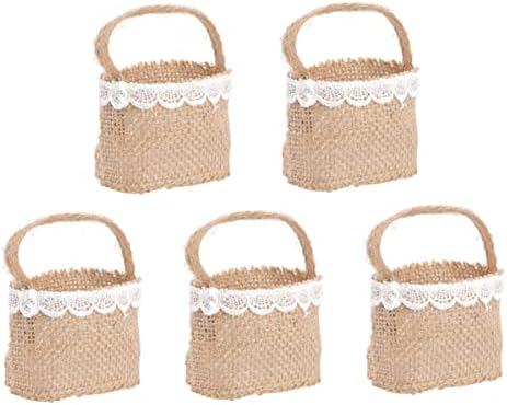 Yarnow Flower Girl Baskets Cestas decorativas 15 PCs PCS Candy Bolsa Favor Sacos Bolsa de armazenamento de armazenamento