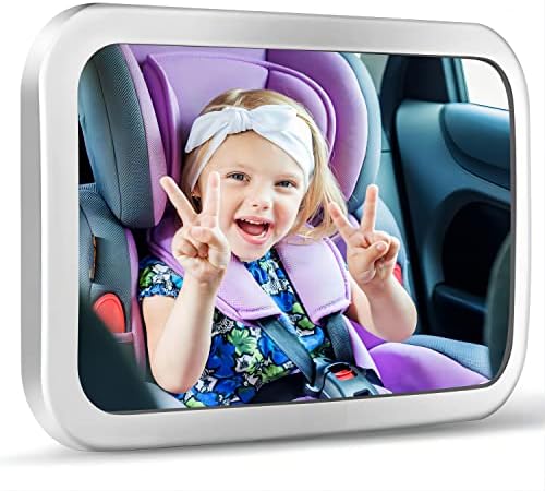 Espelho de carro de bebê shynerk, segurança de espelho do assento de carro traseiro para recém -nascido infantil, espelho de bebê