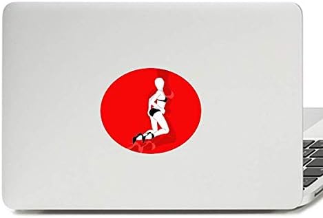 Mulher de beleza de biquíni vermelho Vinil emblema de laptop gráfico adesivo Decalque de notebook