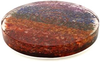 Selecione seu prato de sete chakra, prato em forma redonda, pedras de chakra, pedra de cura, sete capa de meditação, decoração de casa 110mm