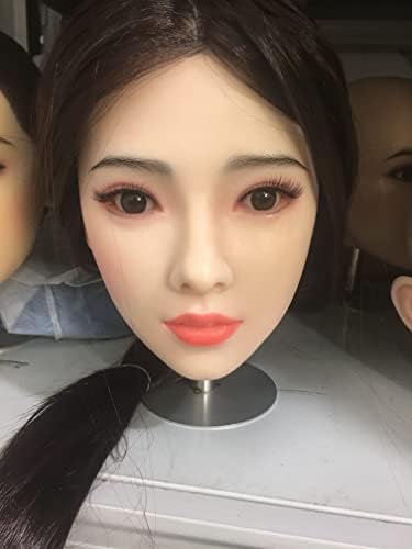Cabeça de boneca de silicone loers, transplante de cabelo ou peruca, cabeça de boneca de maquiagem para bonecas de silicone, cabeça de boneca única feminina, snap ou m16 pregos de conexão fixa acessórios de boneca