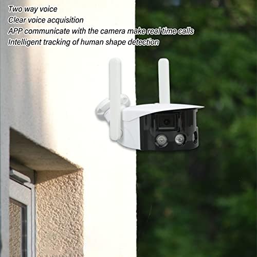 Câmera de segurança de Vingvo, câmera de vigilância de rastreamento de movimento, intercomunicatória 4MP HD 100-240V WiFi