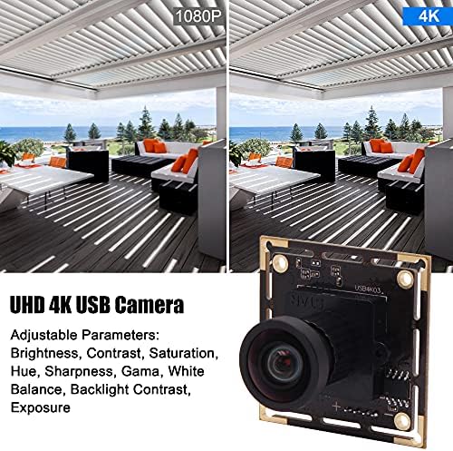 Módulo de câmera USB SVPro 4K Ultra HD Mini Câmera USB Placa de câmera com lente de 110 graus de ampla câmera de distorção,