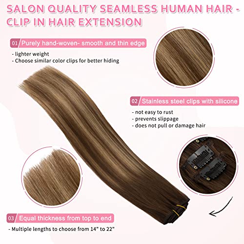 Clip em extensões de cabelo cabelos humanos reais 22 polegadas, opções ricas ombre Remy Hair Extensions Clip em cabelos humanos