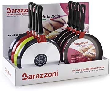 BARZZONI 851156314 FRYING PAN, preto/vermelho/verde, diâmetro 5,5 x altura 1,2 polegadas, panela de ovo, conjunto de 3 peças, cores variadas, pacote de 3