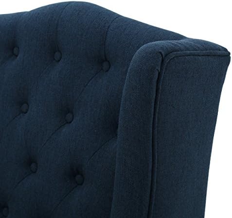 Christopher Knight Home Toddman High-Back Fabric Club Chair, azul escuro 33,75d x 27,25w x 38,5h em