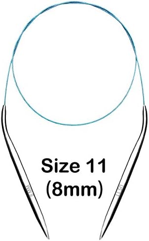 A agulhas de tricô tamanho 11 40 polegadas de malhas de tricô circular de metal aço inoxidável