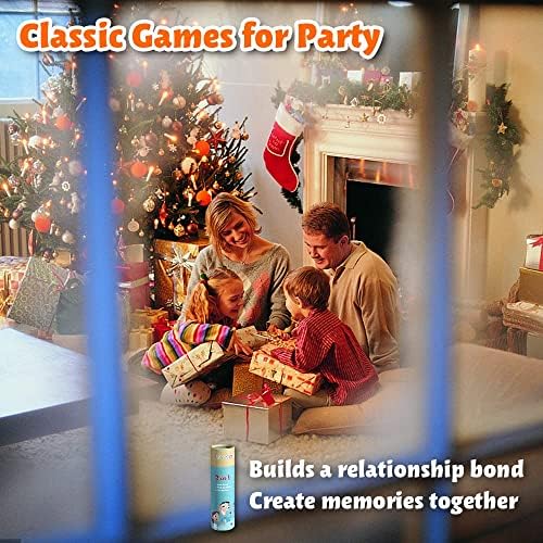 Jogos familiares de 3 em 1 TRIMAGIC para crianças e adultos- Jacks Game com bola, pega de tacos, tic tic tic tac de pé- mesa de café clássica decoração, presente de brinquedo à moda antiga para festa de Natal de aniversário
