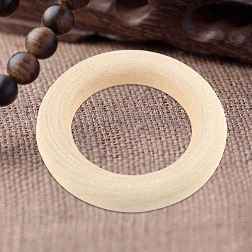 Anéis de madeira natural círculos 20pcs inacabados anéis de madeira de madeira redondo jóias de artesanato diy