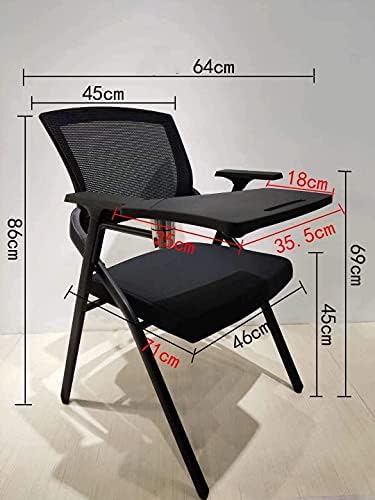 Cadeira de casca ergonômica preta aserveal, cadeira dobrável de metal, com rodas de gola ， cadeira combinada de tablet tampo
