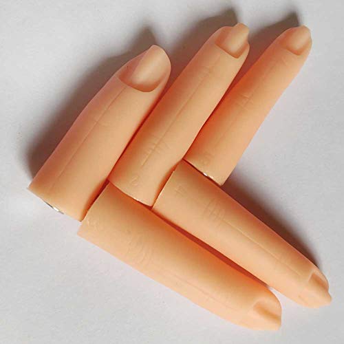 5pcs silicone dedo falso acrílico uv uil unhas prática manicure Fedros falsos dedo falso com ímã para ferramentas de exibição de treinamento para unhas de unhas manuais