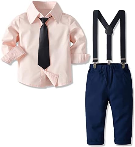 Yilaku Boy Dress Roupos de menino de terno formal sets com bowtie+calça suspensa Menino de menino
