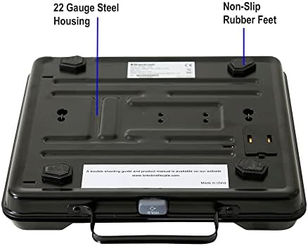 Brecknell Portable Electronic Utility Bench Scale, capacidade de 100 lb, plataforma de 12 x10, preto