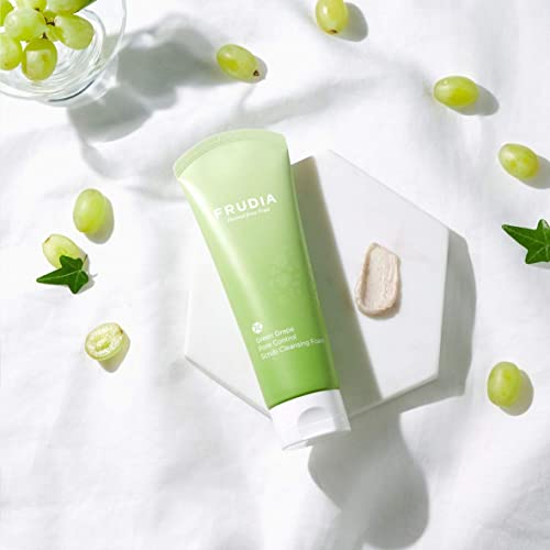 Frudia Green uva poro controle de face de face de espuma de limpeza | Limpador de face coreano Cuidado com a firmeza e hidratação |