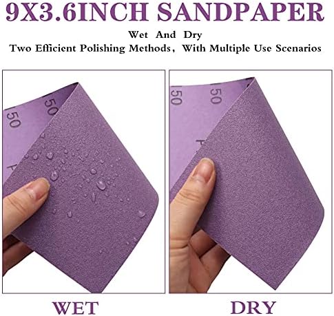 Lixa 400 areia, lençóis de lixamento seco úmido, papel de areia abrasiva de cerâmica de alto desempenho para acabamento