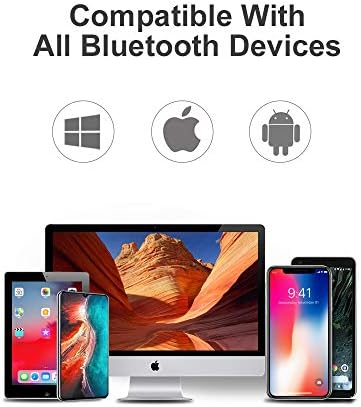 Fone de ouvido Bluetooth para telefones celulares, fone de ouvido Bluetooth sem fio V5.0 para iPhone, Android, Samsung, Ipx5 à prova