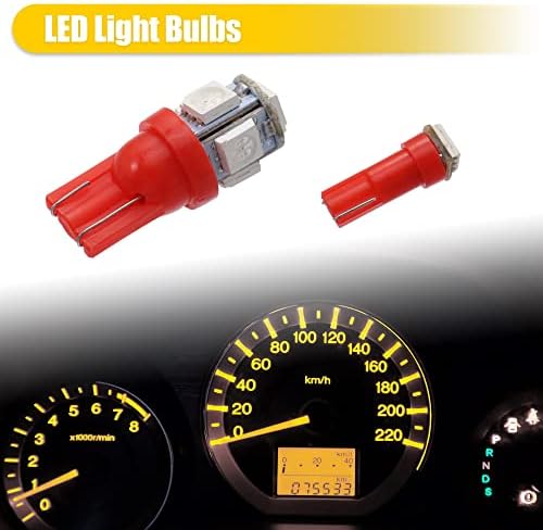 X Autohaux 20pcs T5 T10 Multicolor Light Dashboard Indicador LED lâmpadas Lâmpadas de lâmpada para caminhão de carro