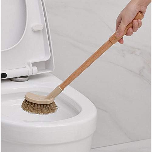 Bruscada do vaso sanitário meilishuang, escova de higiene longa, alça de madeira sem pincel de canto morto, escova de vaso sanitário doméstica do hotel, pincel de vaso sanitário 45cm