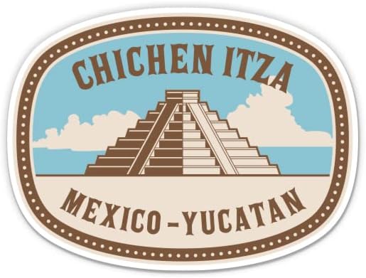 Chichen Itza México Carimbo de viagem - adesivo de vinil de 3 - para laptop para laptop water garrafa - decalque impermeável
