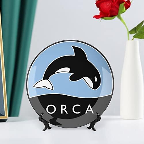 Placa de decoração da China de Baleia Orca Orca Orca