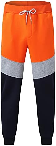 Miashui calças casuais calças de comprimento de comprimento de comprimento respirável com os bolsos esportes calças coloridas calças