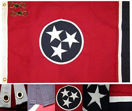 MWS 2x3 Estado do Tennessee Premium algodão bandeira 2'x3 'ilhós 2 clipes
