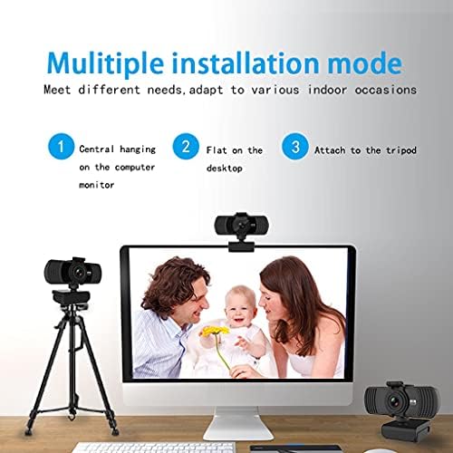 LMMDDP Webcam 1080p Web Cam 2K Full Web Camera com Microfone para Computador Live Broadcast Conference Work