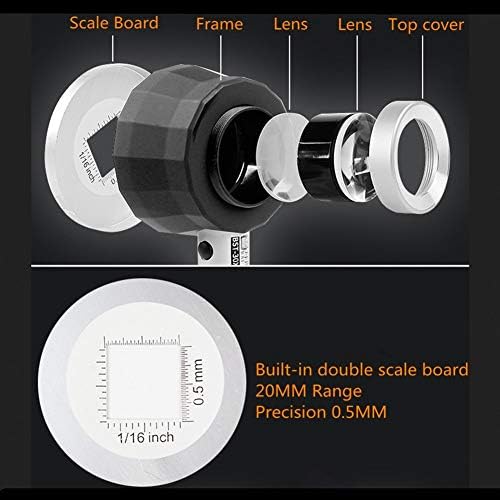 Lignas de Knoxc, lupa com luz de 30x de alta ampliação HD Ferramenta de identificação de moedas de carimbo Lipador iluminado portátil