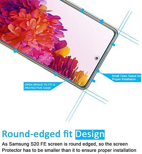 New'c [3 pacote] projetado para o Samsung Galaxy S20 Fe / S20 Fe 5G, vidro temperado do protetor de tela, anti -scratch, bolhas