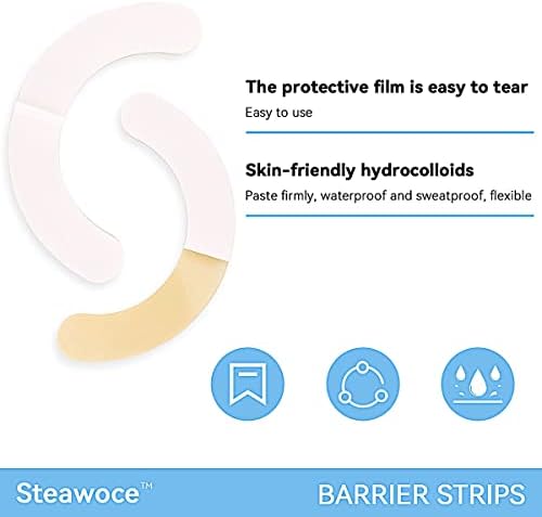 Tiras de barreira hidrocolóide de Steawoce, extensor de pele impermeável elástico, suprimentos de ostomia para selar colostomia