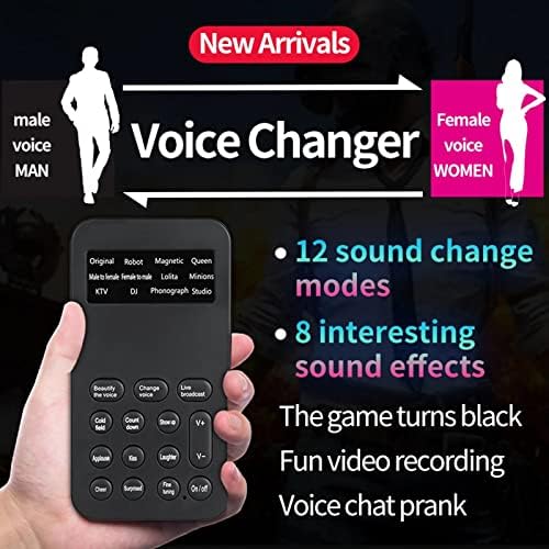 BHVXW Efeitos sonoros de voz Universal Voice Gaming Telefone Adaptador de Handhold de Handhold para dispositivo para dispositivo