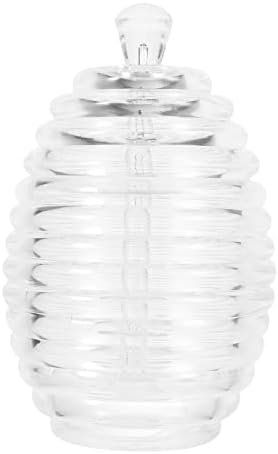 Zerodeko 1 conjunto jarro de mel transparente com dipper e tampa de tampa de plástico garrafas de mel pote recipiente
