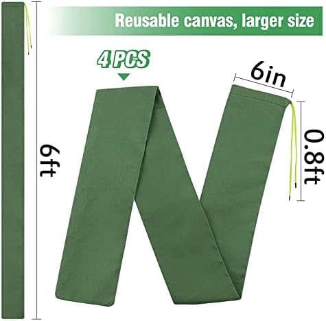 4 PCs 6 '× 6 ”de lona sacos de areia- Canvas espessadas Proteção contra inundações Sacos de areia com banda elástica reutilizável