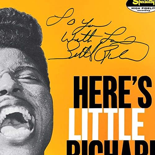 Raro -t Little Richard - Aqui está Little Richard Limited Signature Edition Studio Licenciado Platinum LP Custom Frame