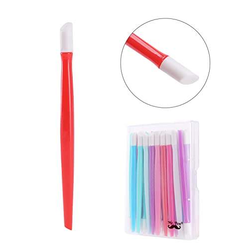 Sr. Pen-plástico Handle Cuticle Pusher, colorido, 30 pacotes, empurrista de unhas com ponta de borracha, pusher de