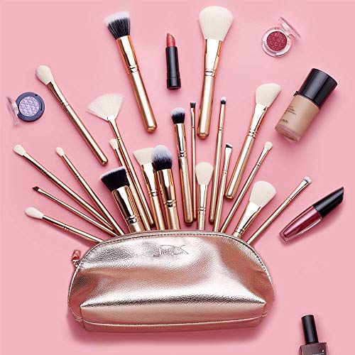 Jessup Professional Makeup Brush Conjunto, Premium Synthetic Eye Roted Roted Wood Cosmetic Tool Cosmetic Gold 30pcs T400