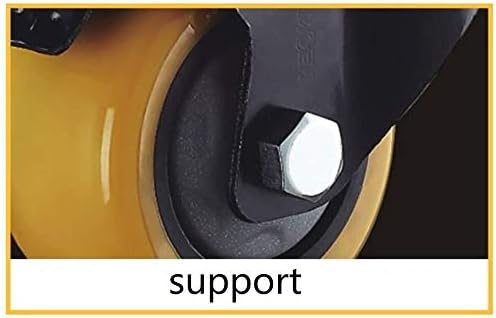 Kit de gole de rodízio Haoktsb 4 Pacote de poliuretano giratório Caster de móveis com freios e placa superior, rodas sem marcas de φ50mm, 360 ° girar os rodízios de giro