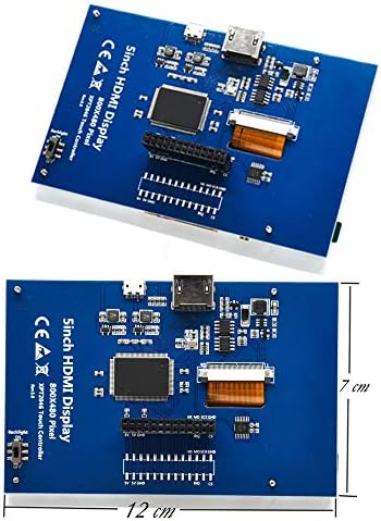 Tela de toque de 5 polegadas Padarsey 800x480 TFT LCD Display HDMI Supports Raspberry Pi 2b 3b 3b+ BB preto, banana pi windows 10 8 7