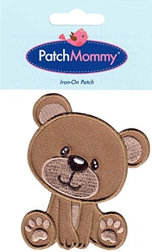 PatchMommy Teddy Bear Patch, Ferro On / Sew On - Apliques for Kids Kids
